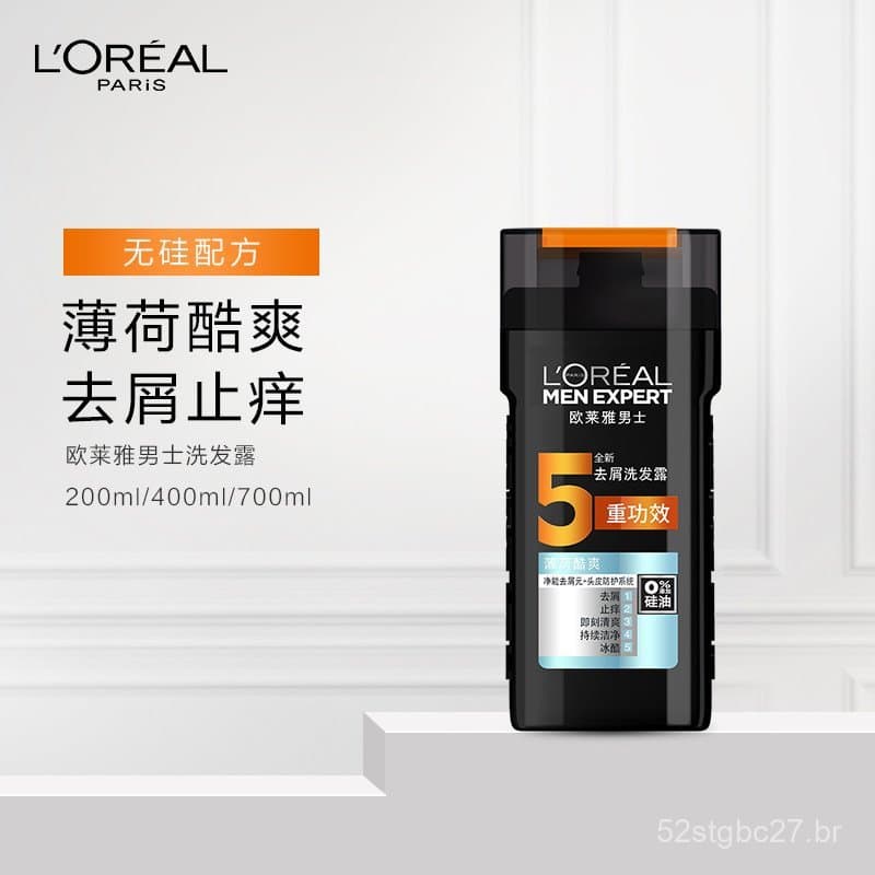 Shampoo Anticaspa e Controle de Oleosidade L'OREAL Men's Mint Cool Sem Silicone Produto Original