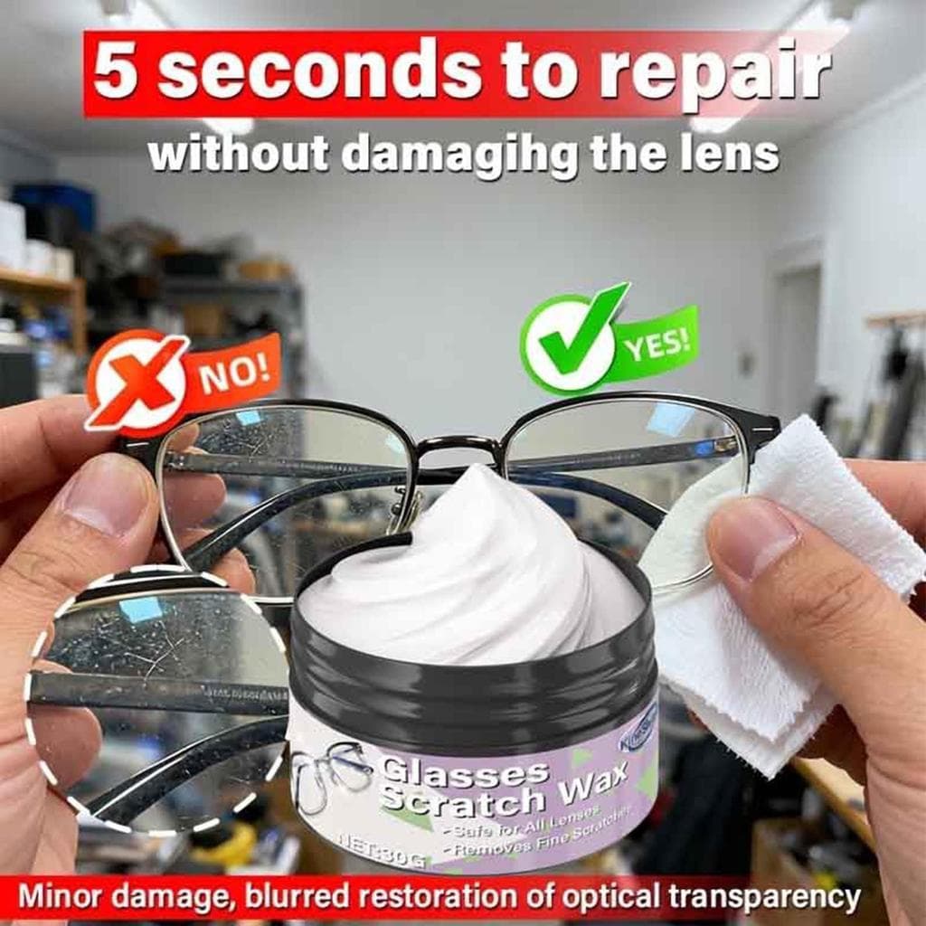 Borracha De Arranhões Para Óculos , Limpador De Lentes De Longa Duração , Pasta De Reparo De Sol , Janela De Carro Muead
