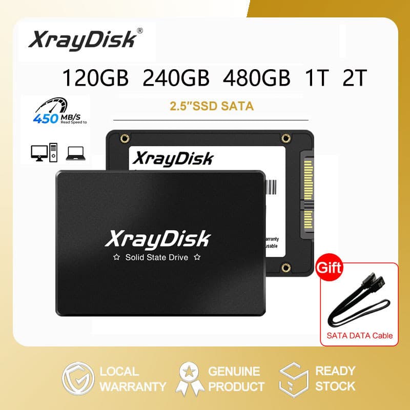 SSD 120GB 240GB 480GB 1TB SATA3 Unidade de estado sólido de 2.5 polegadas adequada para Laptop