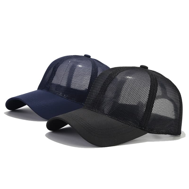 Chapéu masculino versão coreana na moda verão respirável malha boné verão malha boné feminino verão boné de beisebol via