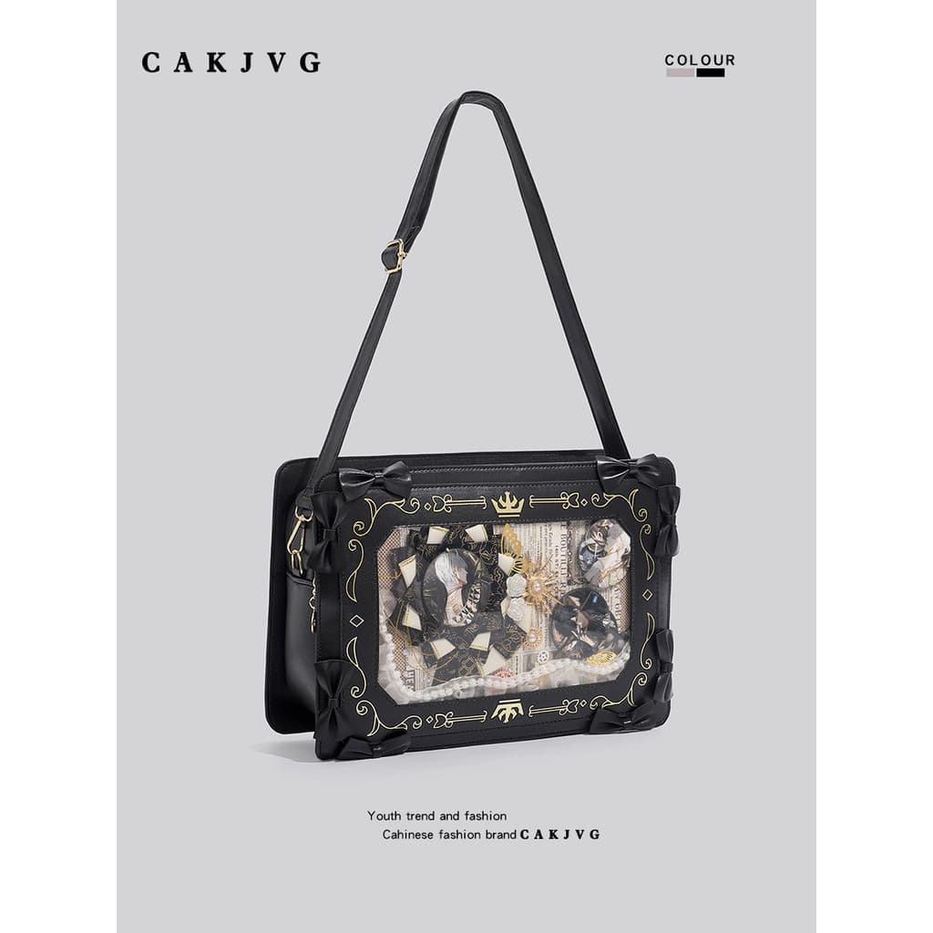 CAKJVG Nicho Design Quadro Dor Bolsa Ombro Bolsa Mensageiro Bar Chirp Menina Pequena Comida Japonesa Doce Transparente B