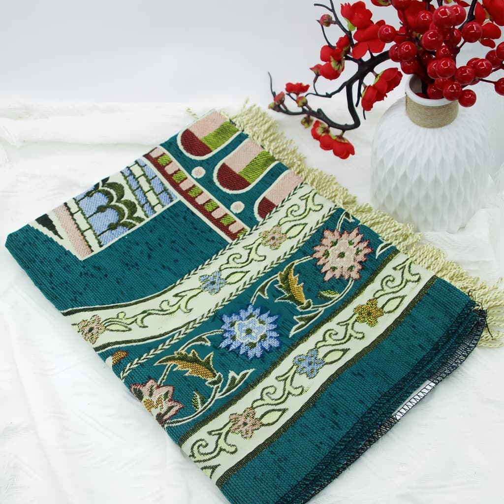 Tapete para casa para todas as estações, estilo chenille, tapete de oração árabe do Oriente Médio, envio internacional 3