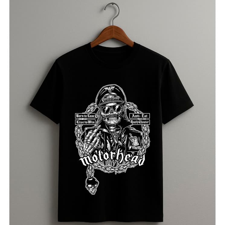 Blusa Camiseta Camisa Unisex 100% Algodão Penteado Banda De Rock MOTORHEAD  Masculina e Feminina Com Qualidade