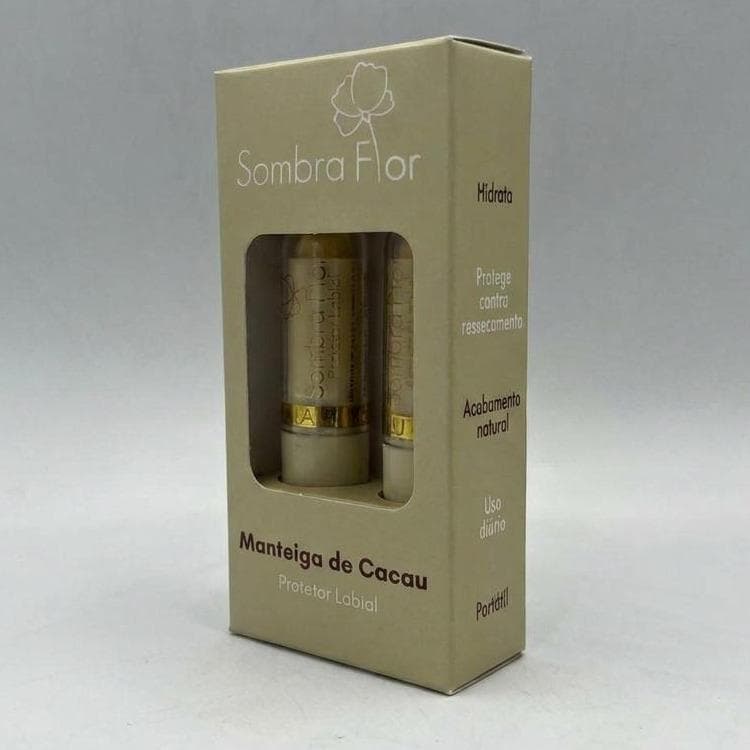 Kit Manteigas de Cacau Bastão Tradicional - Sombra Flor - Hidratante Labial