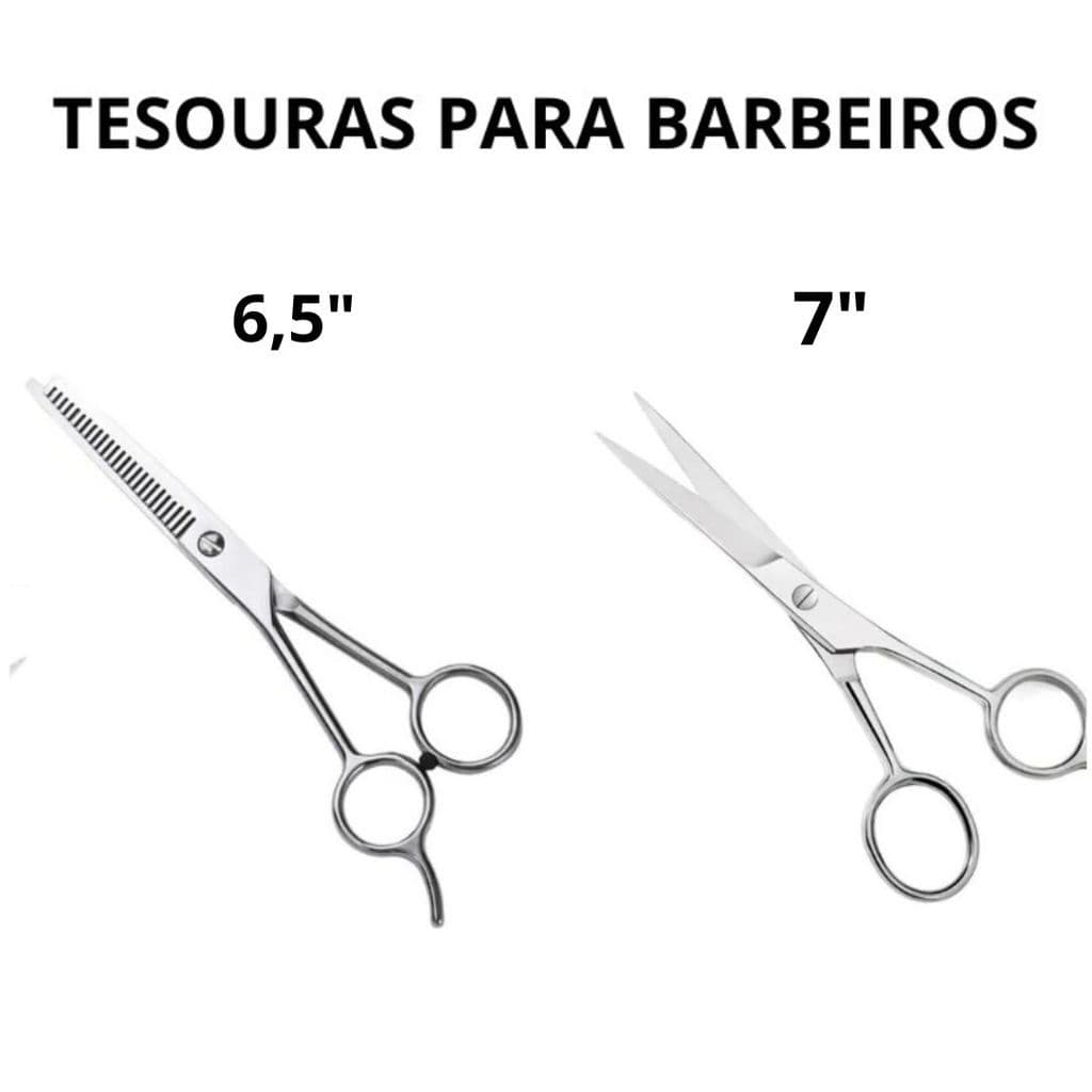 Tesoura Cabeleireiro Profissional 6,5 / 7 Polegadas Aço Inox Barbearia e Salão