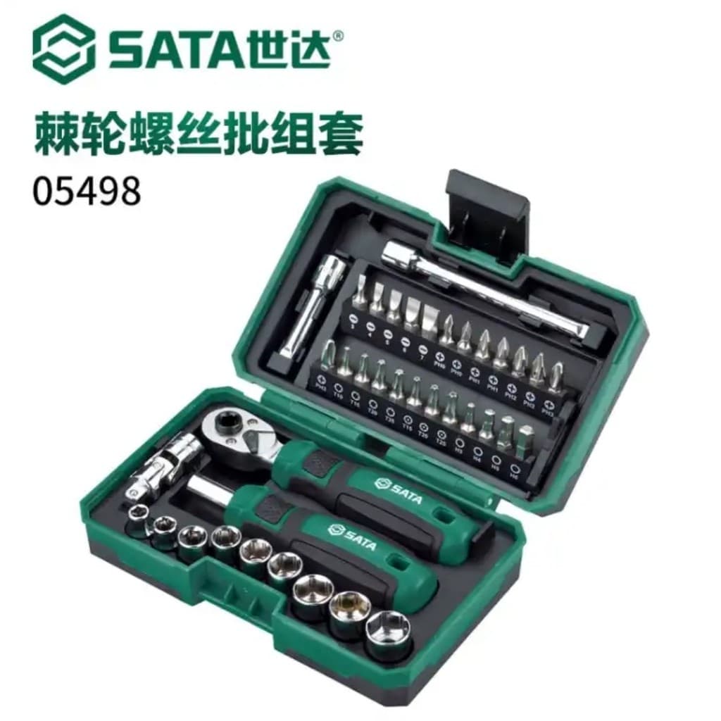 Shida novo estilo ferramenta de reparo de automóveis SATA conjunto de 38 peças chave de catraca conjunto abrangente 0549