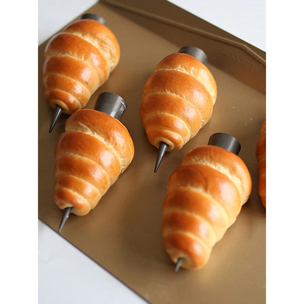 Sanneng antiaderente tubo espiral dinamarquês oco croissant croissant pão molde SN4165 creme chifre