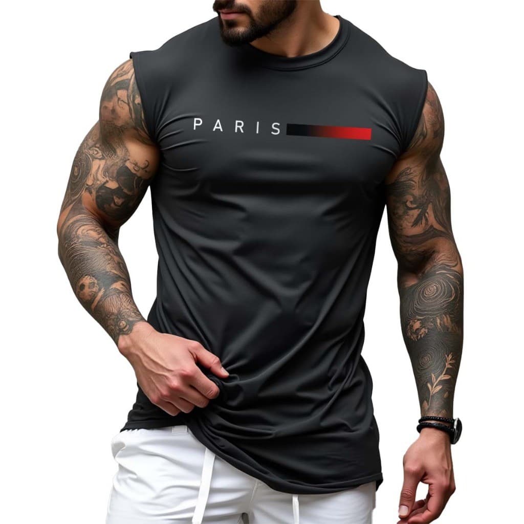 Camiseta Oversized Regata Camisa Machão Paris Treino Academia