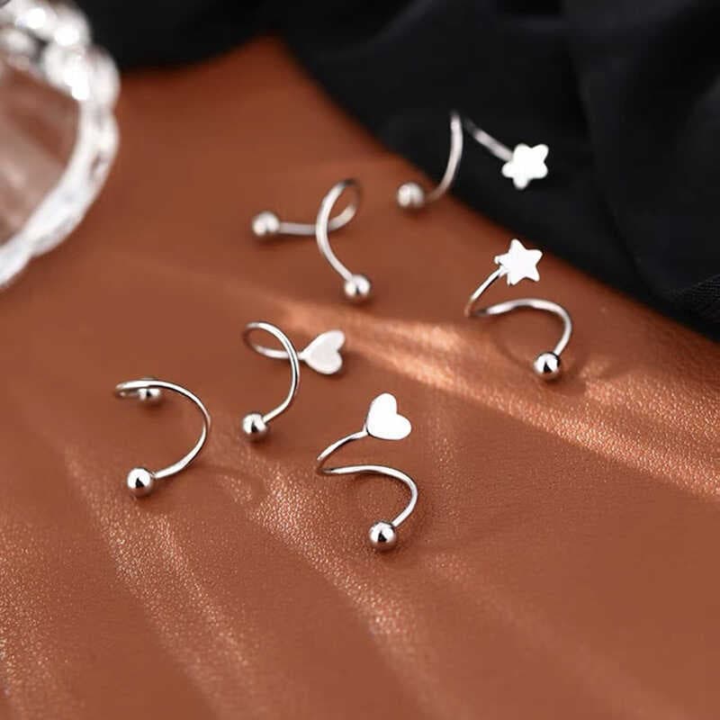 Primavera parafuso parafuso brincos femininos brincos de prata esterlina High-End nicho estrela brincos temperamento amo