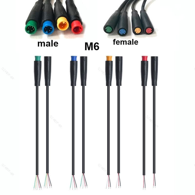 M6 2 3 4 5 Pinos Cabo À Prova D'água M-6 Terminal Do Painel Solar Mini Plug Sensor De Conexão De Sinal 26CM Conector BR2