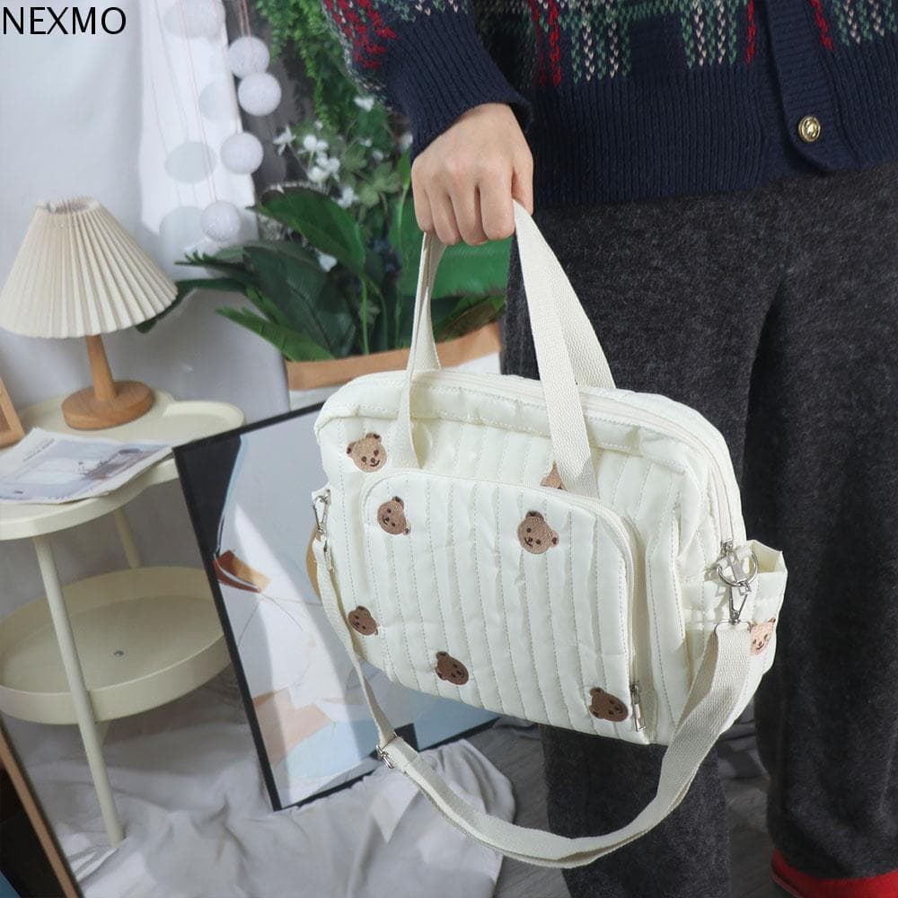 Bolsa De Múmia NEXMO , Organizador De Fraldas De Bebê Com Flores Vários Bolsos , Feminina De Grande Capacidade Estilo Co
