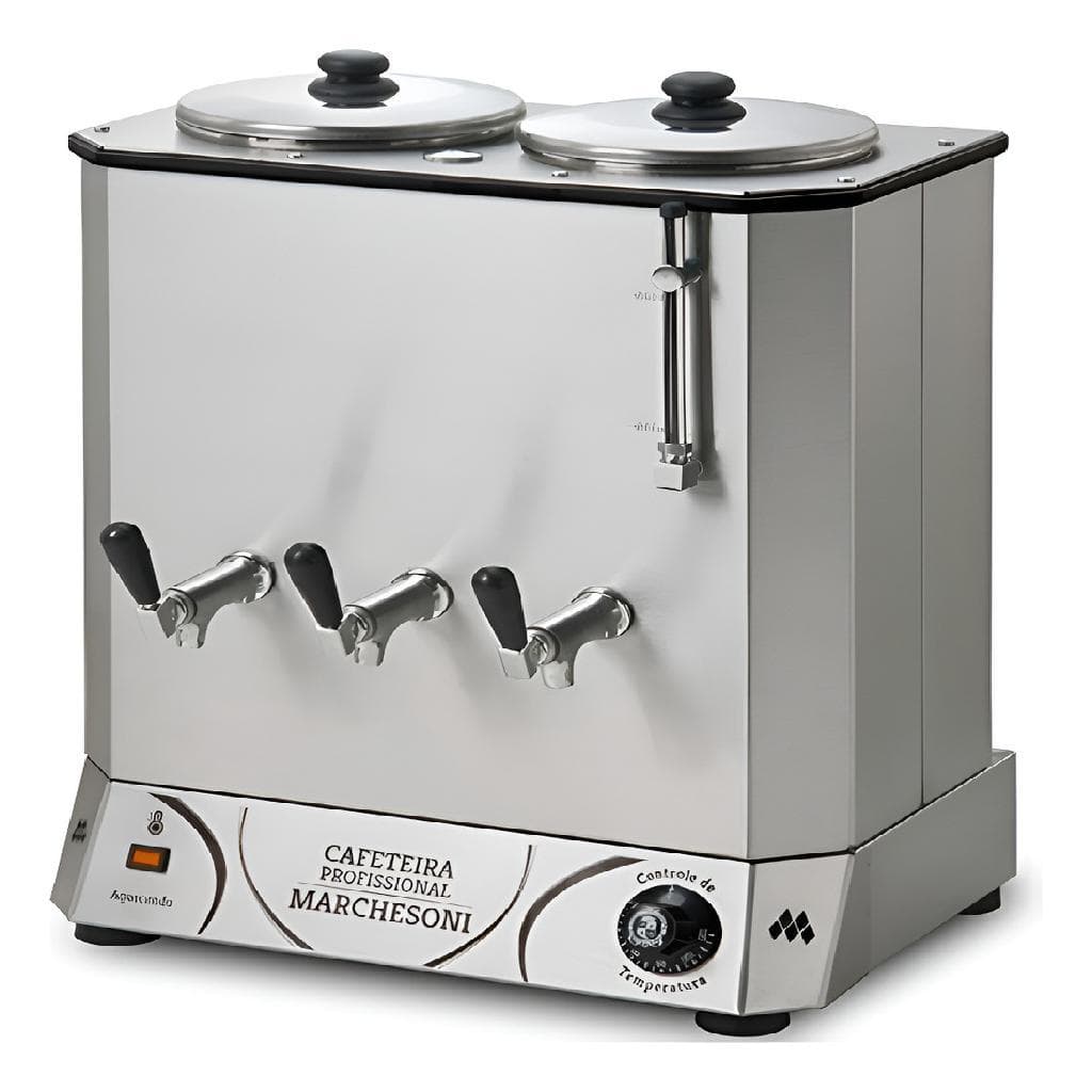 Cafeteira Elétrica Profissional 8 Litros 220v Aço Inoxidável Marchesoni Café Chá Leite