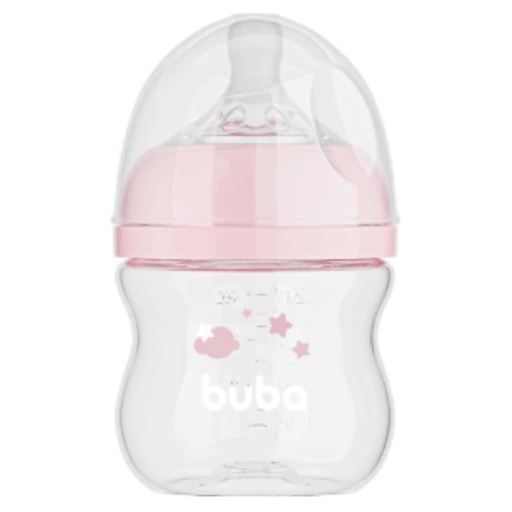 Mamadeira Buba Easy Flow 120ml Rosa Elefante Anticólica