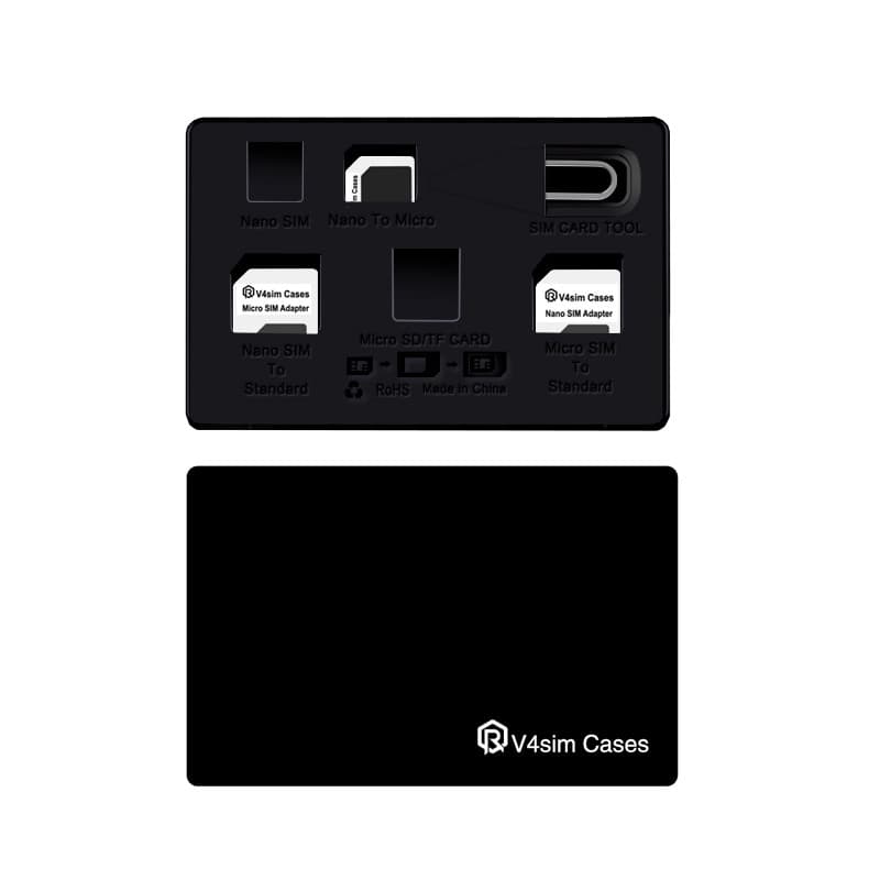 V4sim casos titular do cartão Slot para cartão titular do cartão do telefone móvel sim pequeno cartão para grande cartão