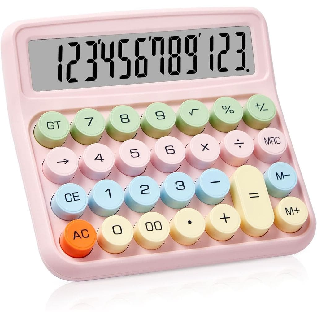 Calculadora de Mesa com Grande Display LCD, 12 Dígitos, Botões Grandes, Fácil de Usar, Desligamento Automático, Calculad