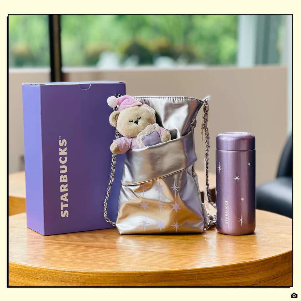 Starbucks 2026 verão roxo noite estrela rio estrela fino Flash copo térmico de aço inoxidável com colcha capa de copo Ni
