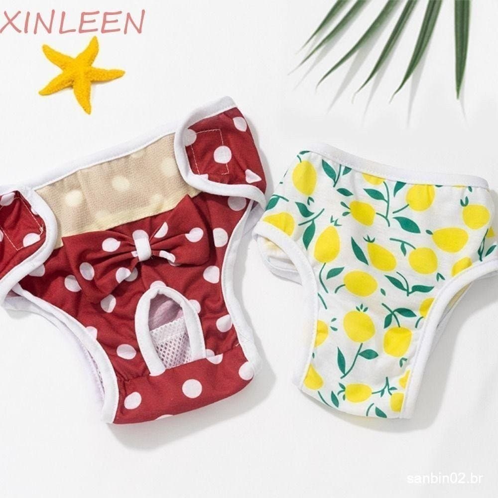Calças De Fraldas Para Cães Femininos XINLEEN , Sanitárias Macias Respiráveis Reutilizáveis Menstruação De