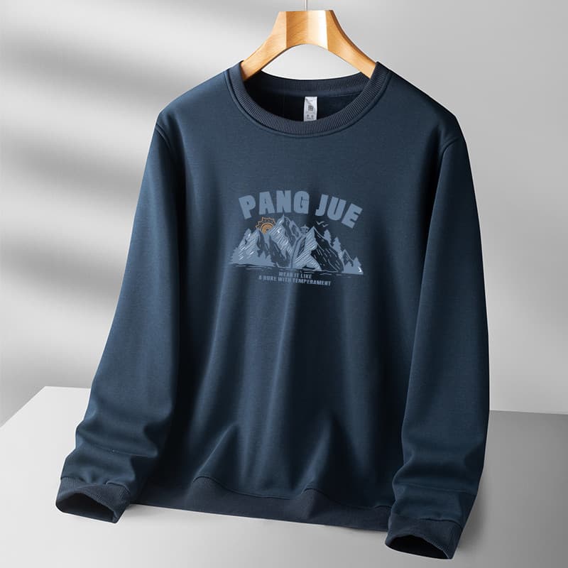 Outono inverno mais gordura plus Size moletom masculino gordo engrossado mais veludo solto Casual na moda de manga compr
