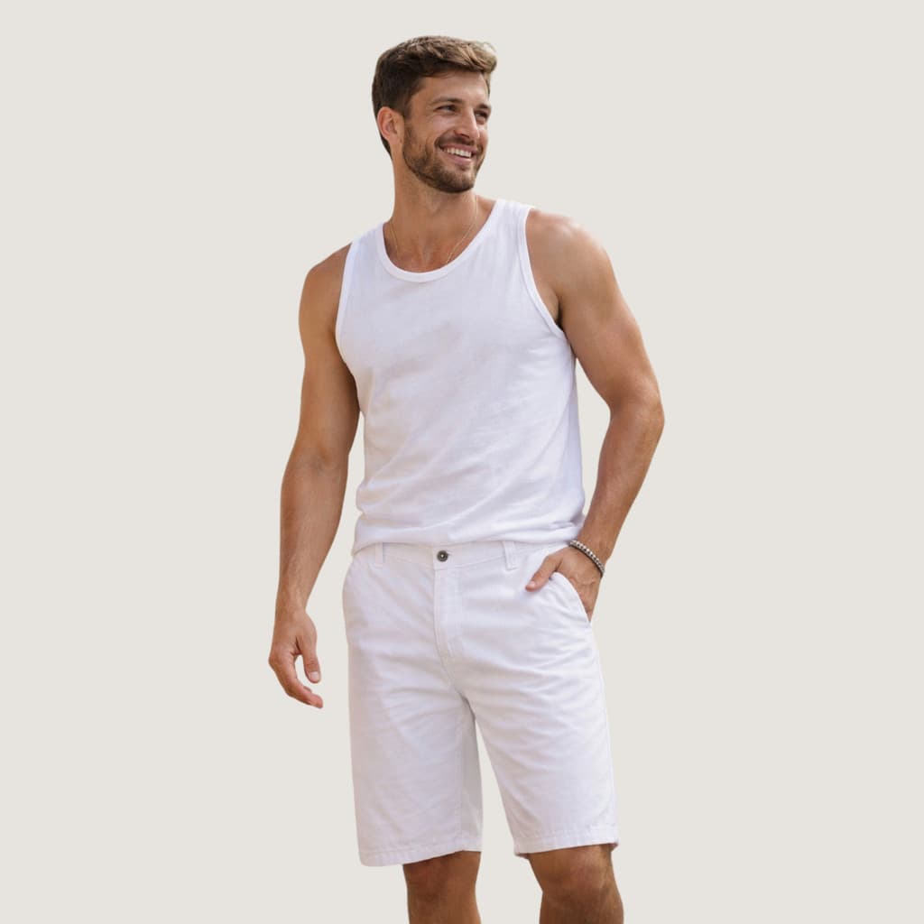 Short Sarja Masculino Bermuda Casual 100% Algodão Confortável Moda Verão Dia a Dia Urbana