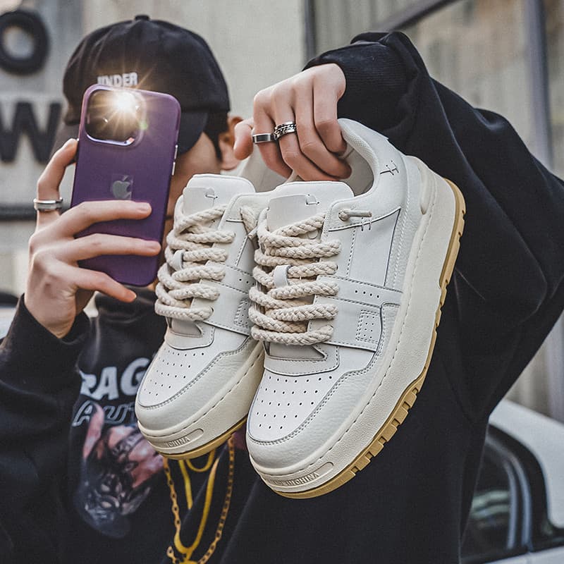 Lin Xiansen tênis masculino de sola grossa aumentando nicho sapatos masculinos 2025 nacional na moda All-Match novo esti