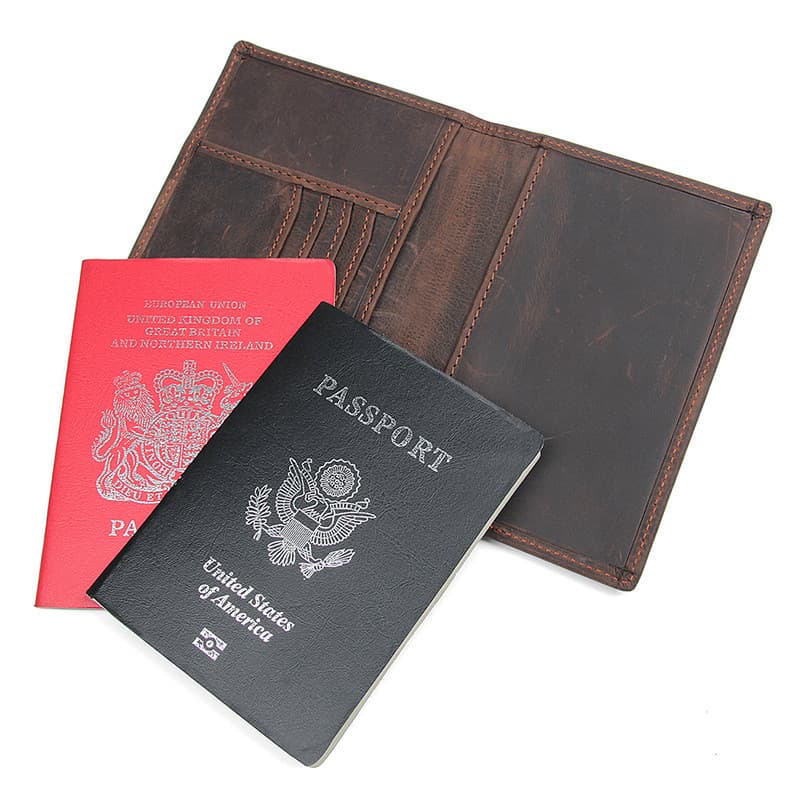 Bolsa para passaporte de couro genuíno genuíno, bolsa para documentos, porta-passaporte, bolsa para documentos de couro,