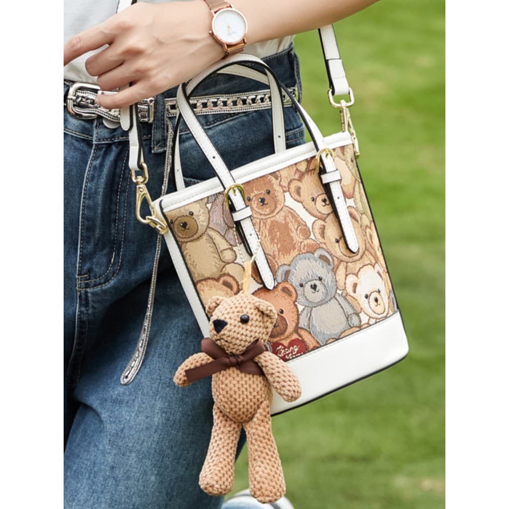 Winnie the Pooh Bolsa Mensageiro Feminina Bolsa Verão Commuter Balde Bolsa Feminina Winnie the Pooh Bolsa Pequena para T