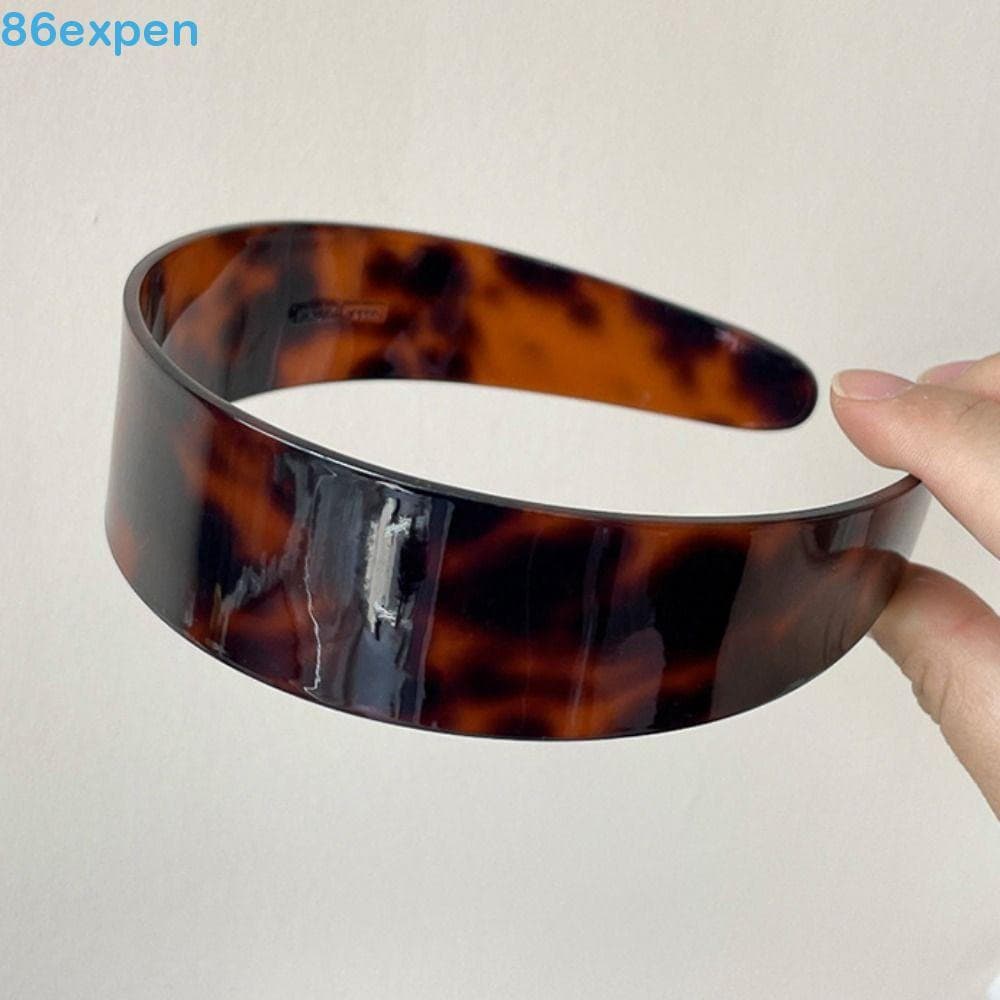 EXPEN1 Faixa De Cabelo Retrô , Cabeça De Leopardo E Café Com Ácido Acético , Argola Estilo Francês Coreano