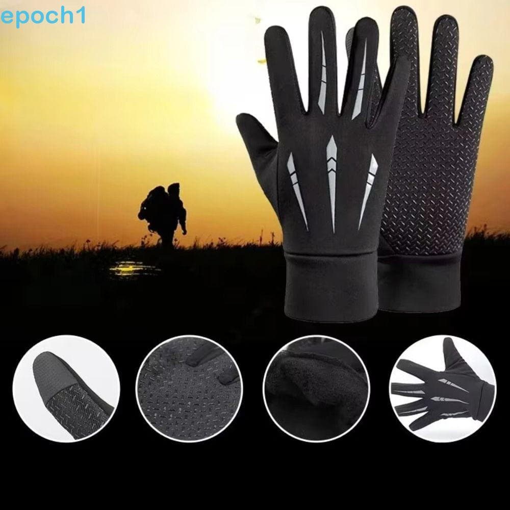 Luvas De Ciclismo De Inverno EPOCH1 , Quentes Antiderrapantes De Dedo Completo Protetoras Térmicas Respiráveis Para Equi
