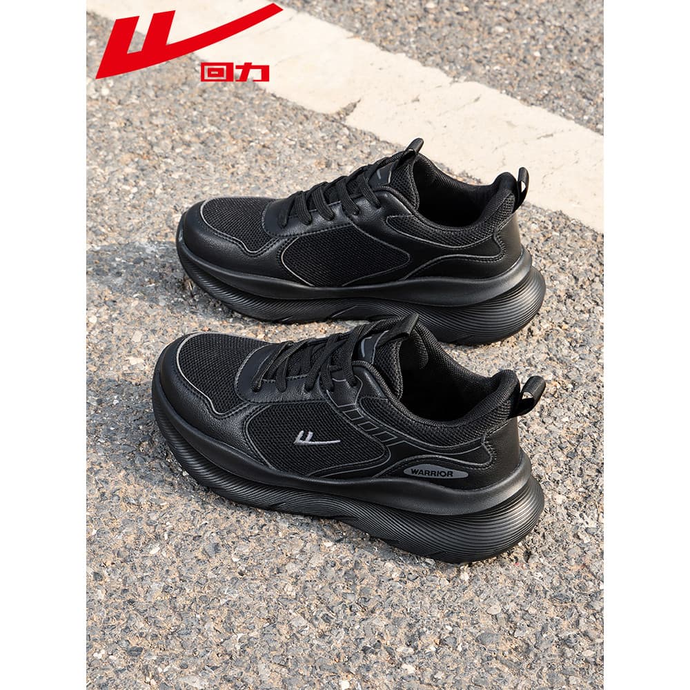Puxar para trás sapatos esportivos masculinos 2026 primavera novo estilo malha respirável sola macia leve preto tênis de