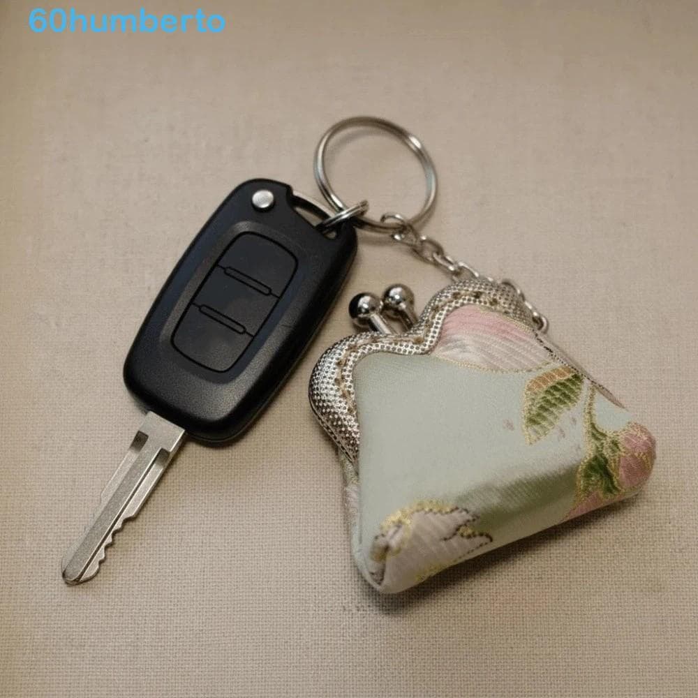 HUMBERTO Mini Bolsa De Algodão , Moedas De Brocado Bordado De Bolso Pequeno , Pacote De Chaveiro Estilo Chinês