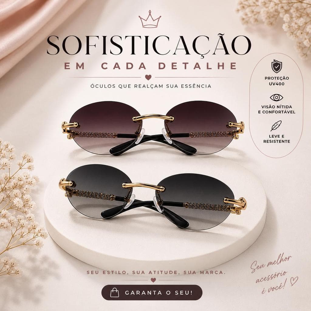 Kit 2 Óculos Glam Lux