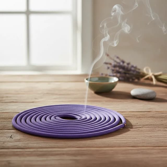 Kit 5 Un Incenso Espiral Lavanda Aromático Queima Lenta