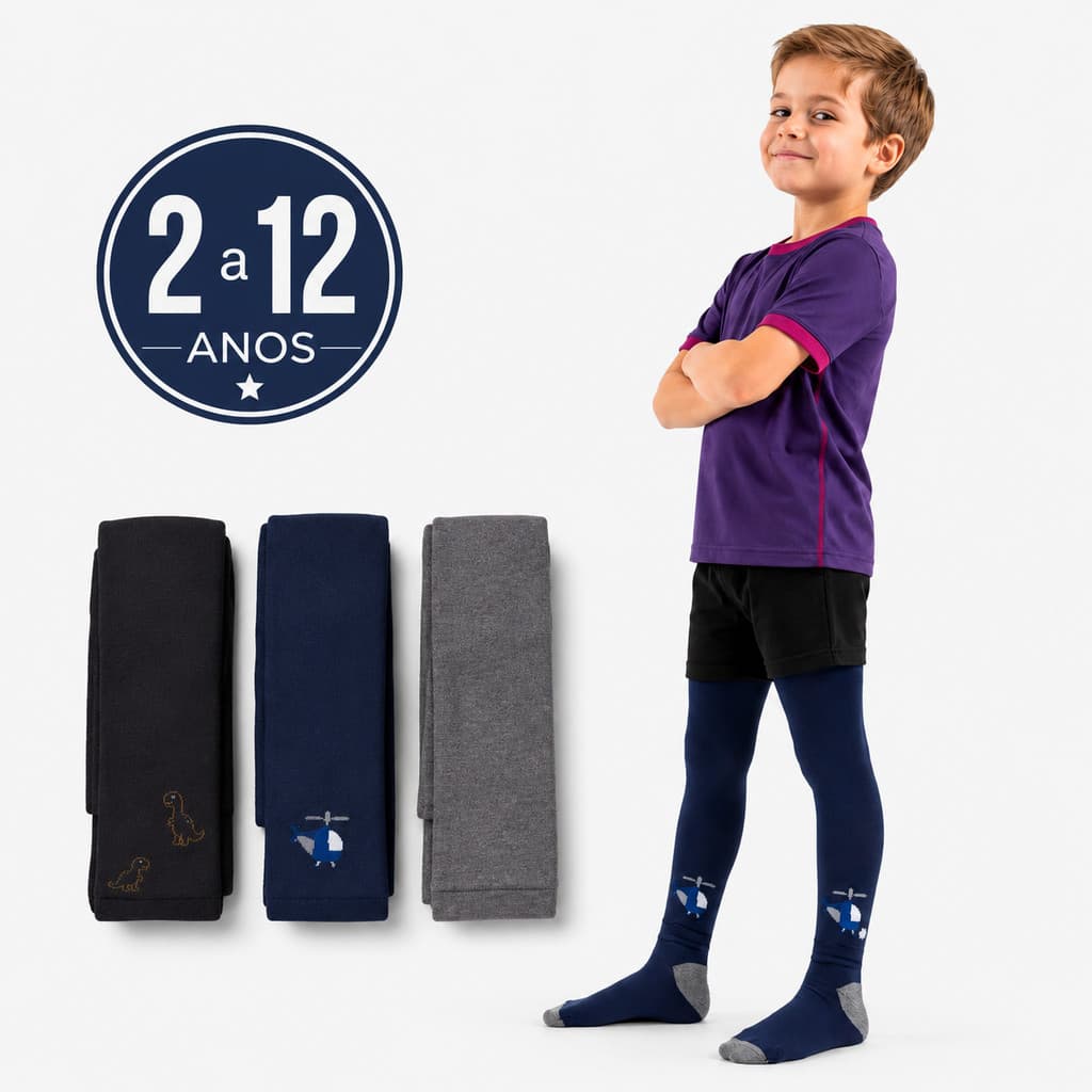 Meia Calça Infantil meninos Para Inverno Kids Meia Quente Frio Escolar Idade de 2 a 12 anos