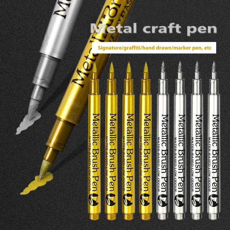 Guangna 550B Marcador de Metal de ponta macia pintado à mão Caneta de pintura Graffiti à prova d'água não desbota