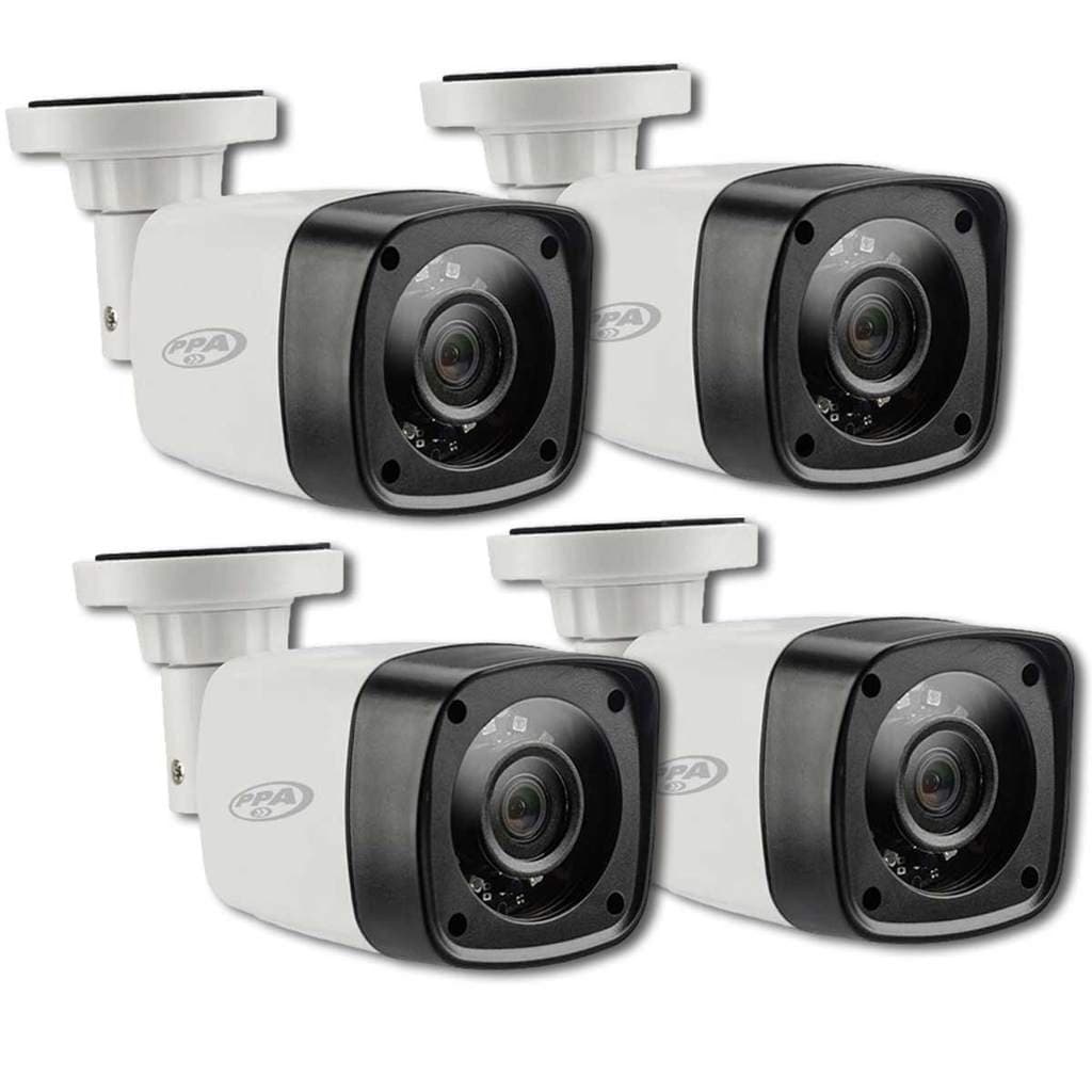 Kit 4 Cameras Bullet proteção contra intemeries IP66 20M 4X1 Infra 1Mp 2,8Mm