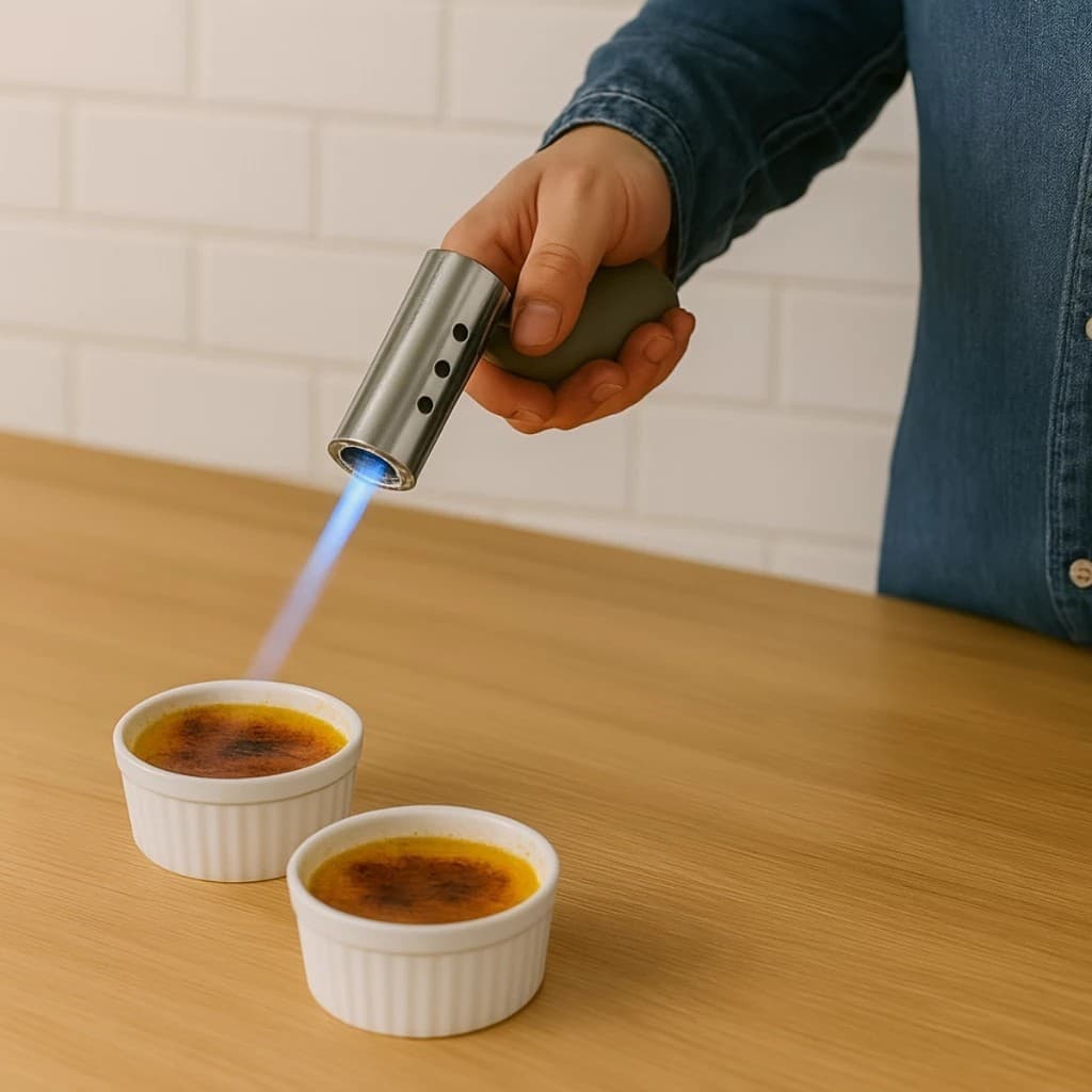 Maçarico chama turbo culinário solda flambar gratinar caramelizar aquecer cozinha profissional