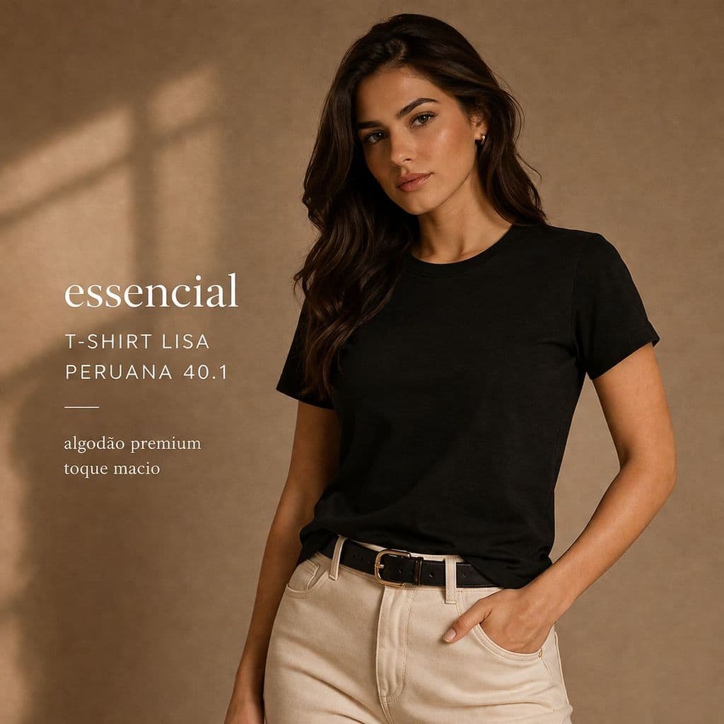 T-shirt Lisa Peruana 40.1 Cotton Pima Sem Estampa Feminina Baby Look Tee Camisa Unissex Blusinha Candy