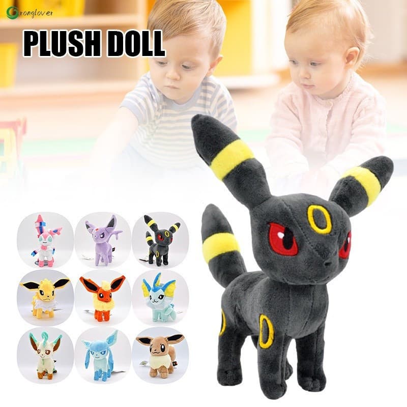 Pokemon Glaceon boneca de pelúcia/Folhaeon/Umbreon/Jooon/Vaporeon 6FNC