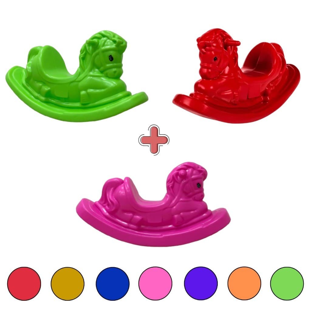 Gangorra Cavalinho Infantil – Kit com 3 Prontas para Uso
