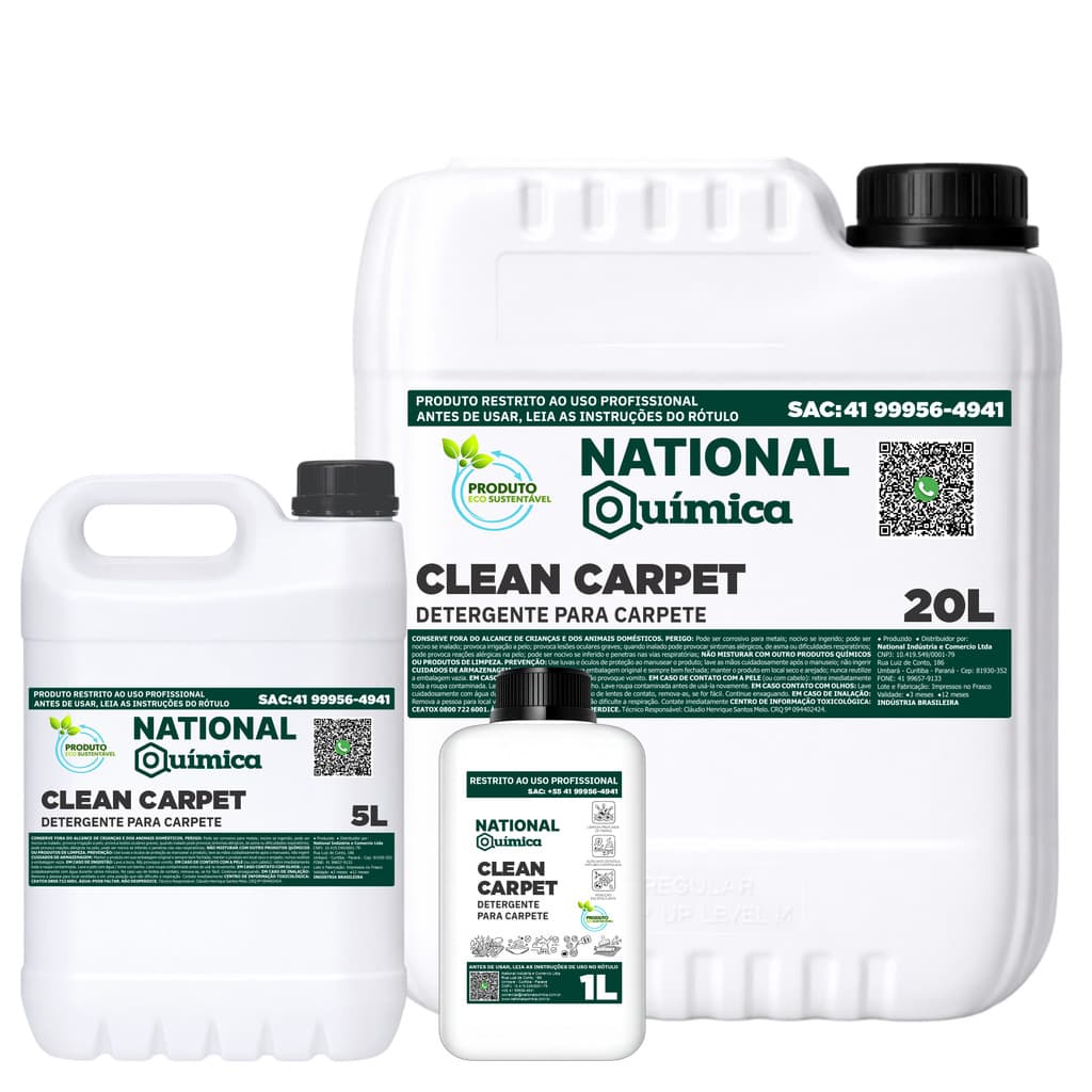 Limpador Detergente para Extratora Limpa e Extrai 5 L Clean Carpet National Química