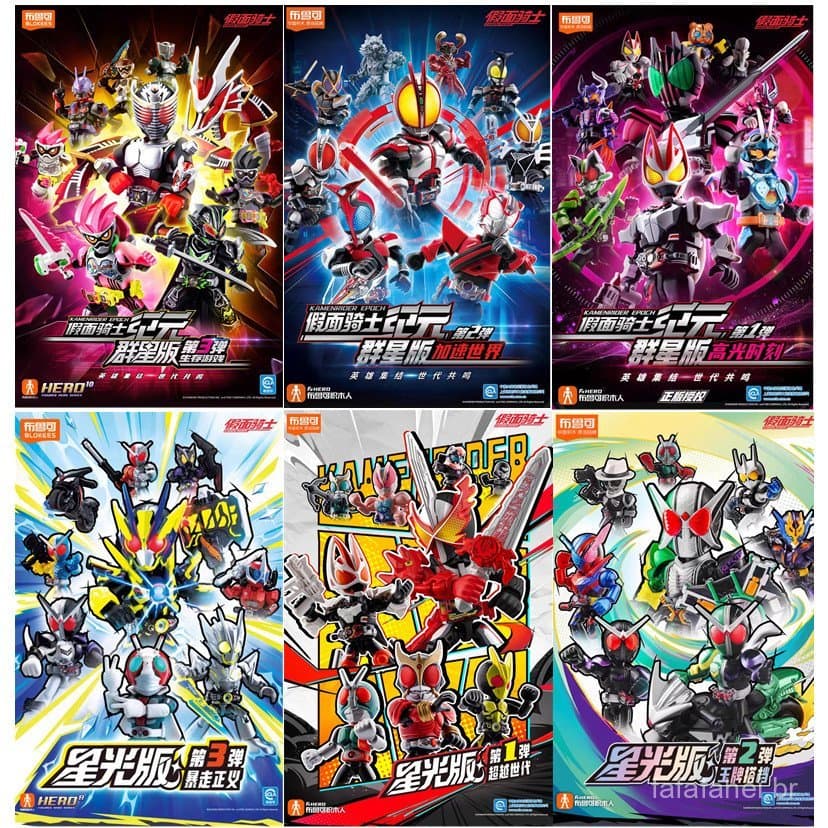 Blokees Kamen Rider Action Figure Articulado Blocos de Montar Tokusatsu