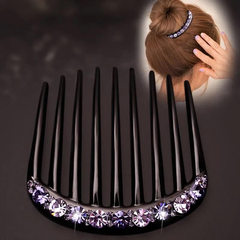 Pente de cabelo de nove dentes inserir pente coreano acessórios de cabelo strass simples hairpin garfo de cabelo jóias e