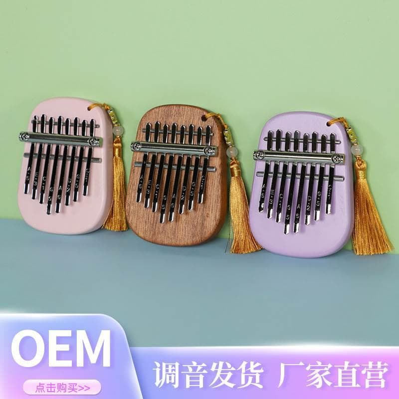 Médio 8 tons mini polegar piano kalimba kalimba mini dedo piano Kabalin iniciante instrumento Musical portátil fixo