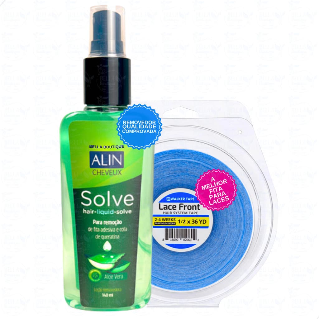Kit Fita Adesiva 36 Metros Walker Tape E Removedor Para Mega Hair  Alin Solve