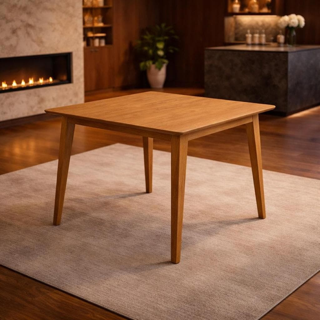 Mesa de Jantar 90x90 Sala Cozinha 4 Lugares Mdf  Apartamento