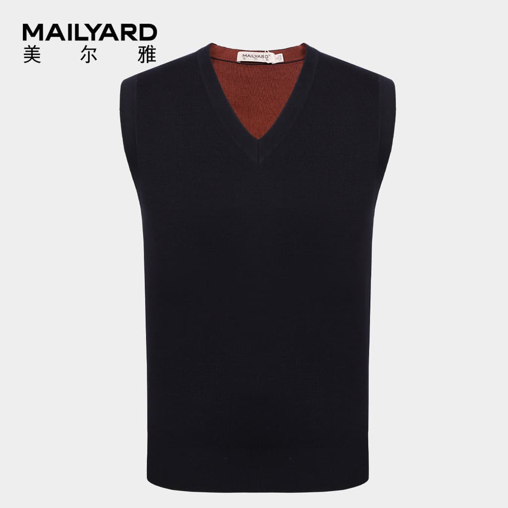 MAILYARD/Meierya Colete de lã masculino outono inverno negócios Casual masculino com decote em V moletom colete 045