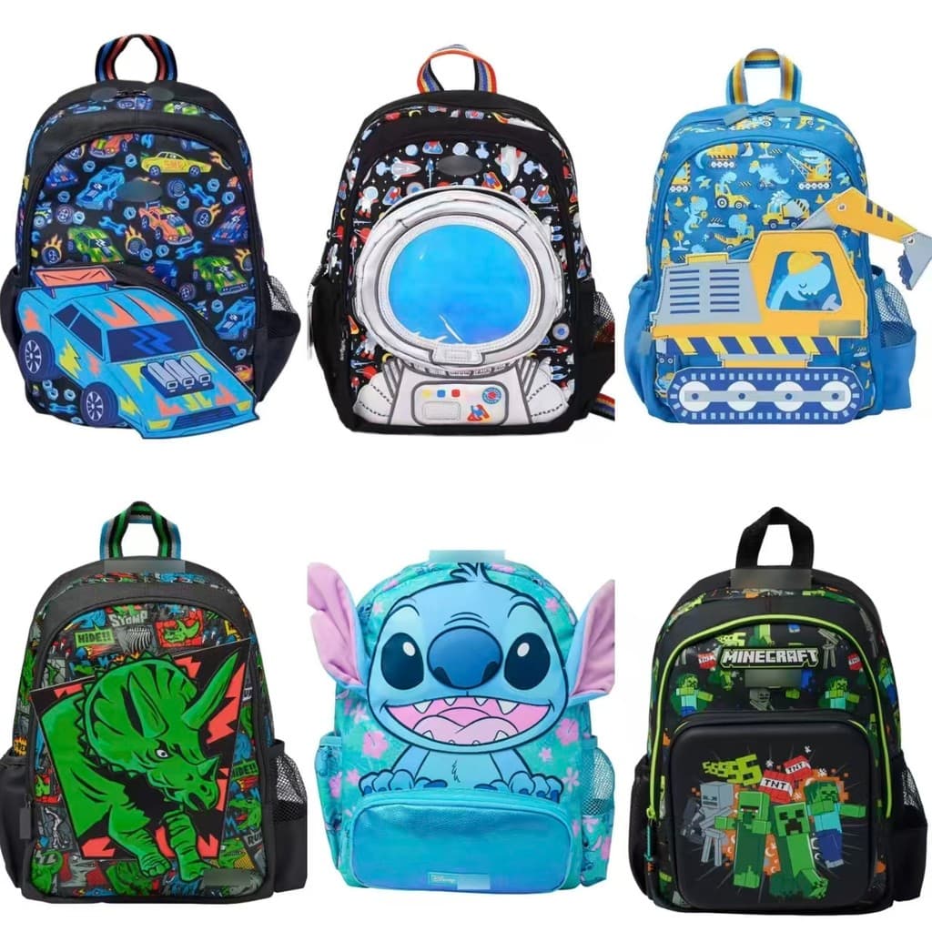 Mochila escolar estilo médio australiano, mochila escolar ultraleve com redução de carga para crianças, mochila Casual d