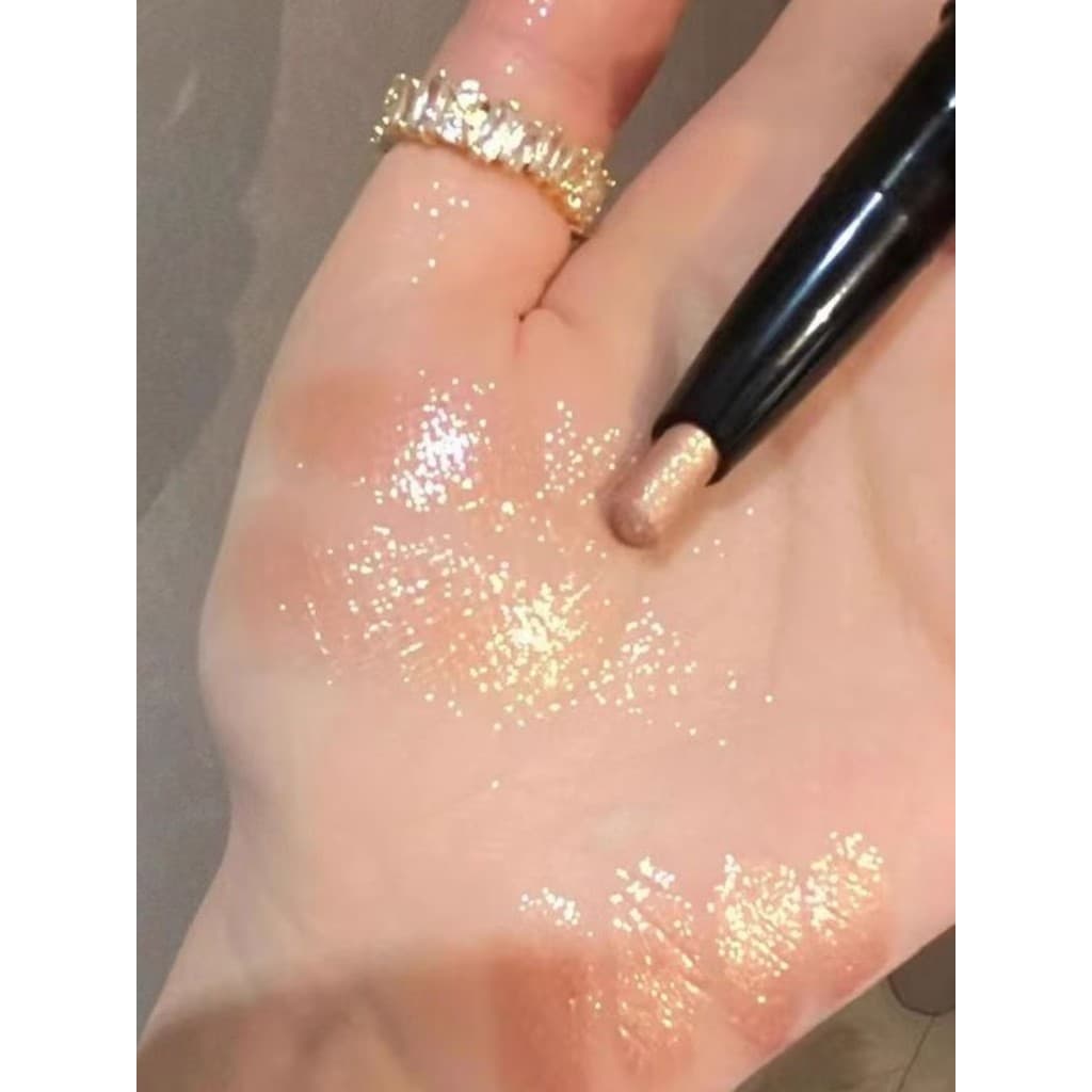 Sensação Frágil Dopamina!Deitado bicho da seda caneta rosa brilho perolado Natural delineador Gel caneta destaque deitad