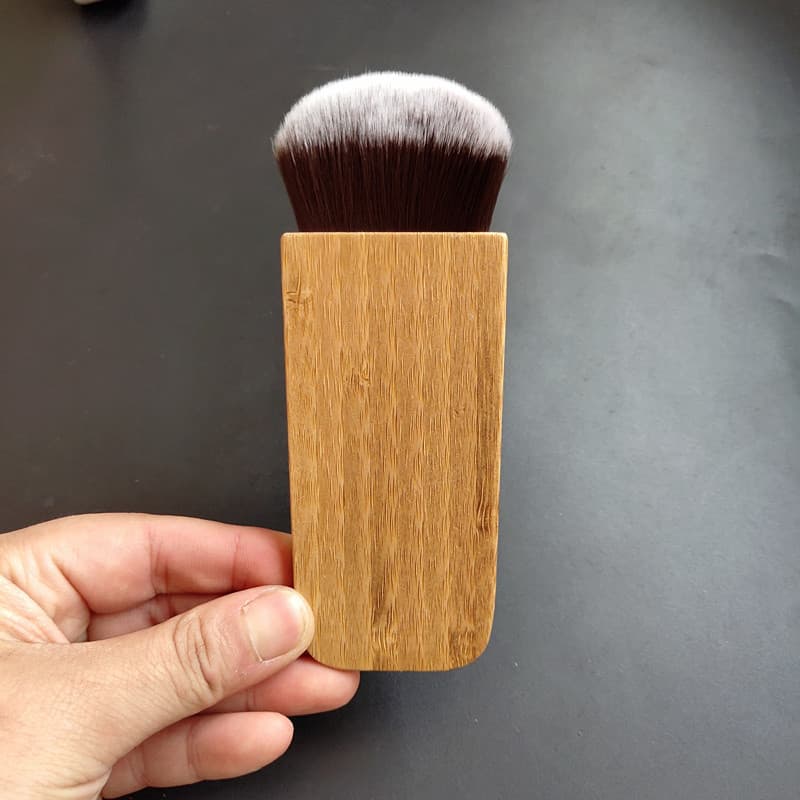 T Home Bamboo Handle Pincel de maquiagem de placa grande Pincel de pó solto Pincel de contorno Pincel de maquiagem de so