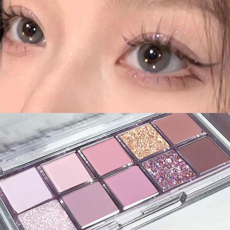 Desejo Puro Genuíno Completo!Paleta de sombras on-line de dez cores em lantejoulas cor terra peroladas foscas nicho de e